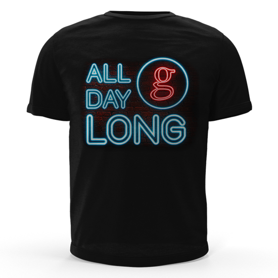 All Day Long Black Neon Tee