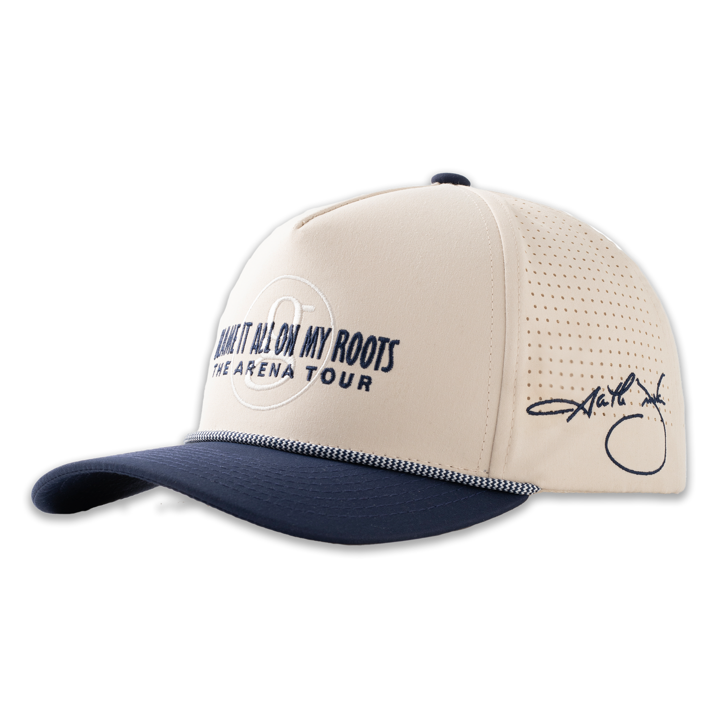 Hat Ivory Navy Rope