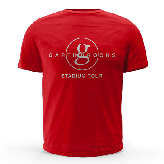 Garth Brooks T-Shirt World Tour Red Women's Large Baseball Jersey 7